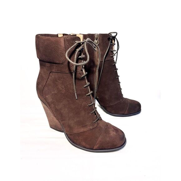 NWOT Max Studio Remix Distressed Booties - Picture 2 of 12